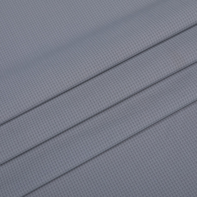 APS1106 Warp Knitted Polyester Ammonia Cek Kecil Jacquard Fabrik Pakaian Kasual
