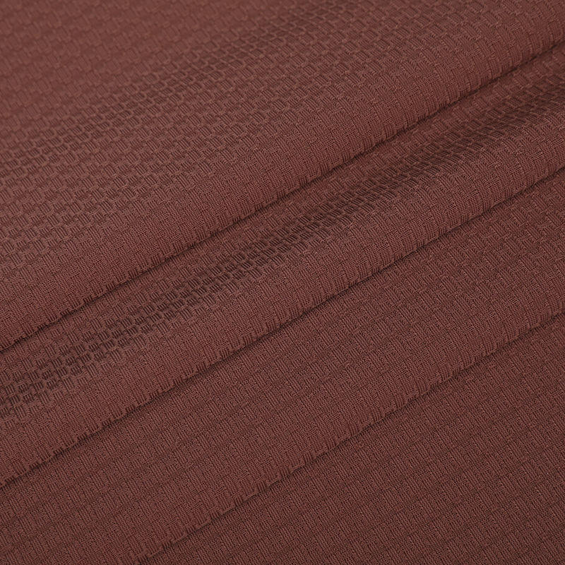 APJ1085 Warp Knitted Brocade Jacquard Fabrik Pakaian Kasual Pantas